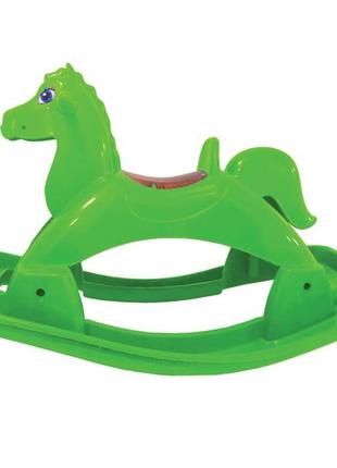 Конячка-гойдалка музична doloni toys 05550/6 зелена топ