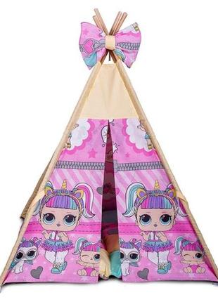 Детский игровой шалаш, палатка, вигвам. куклы4 фото