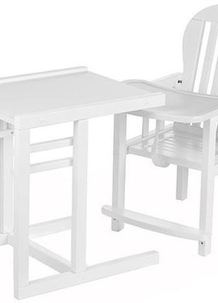 Мультифункциональный стул для кормления pampuh,трансформируется в отдельный игровой стол и стул, белый