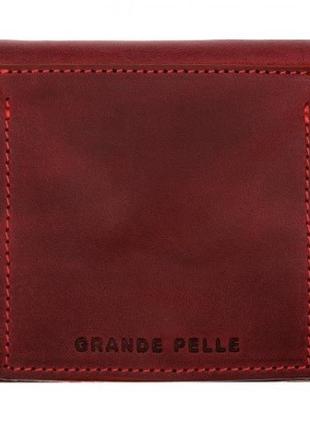 Женский кошелек бордовый из натуральной кожи grande pelle, кожаный кошелек с монетницей бордовый небольшой топ3 фото