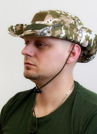 Панама тактическая камуфляжная койот, военная шляпа пиксель топ3 фото