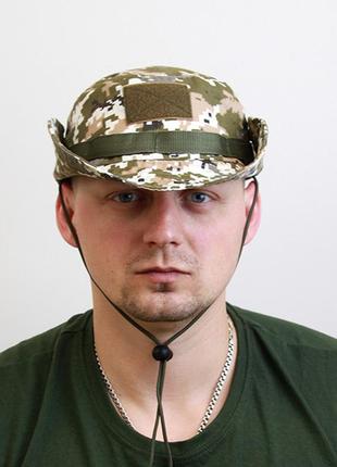Панама тактическая камуфляжная койот, военная шляпа пиксель топ1 фото