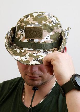 Панама тактическая камуфляжная койот, военная шляпа пиксель топ2 фото