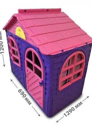 Дитячий ігровий будиночок зі шторками 02550/10 пластиковий топ