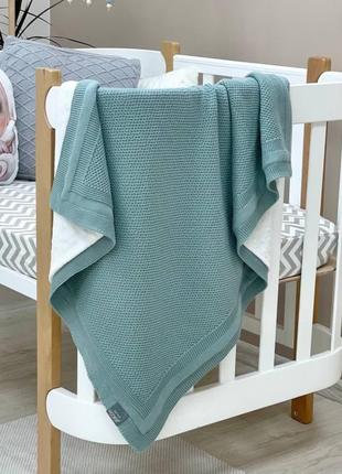 Плед wellsoft рогожка мятный темный топ