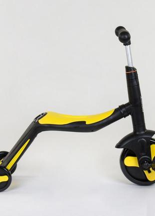 *самокат - беговел - велосипед 3 в 1 best scooter (желтый) арт. 10993 топ8 фото