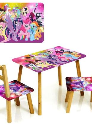 *набор мебели - столик и 2 стульчика little pony "литл пони" арт. с 080 топ