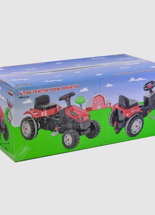 *каталка-трактор с педалями "pilsan" зеленый арт. 07-314 топ5 фото