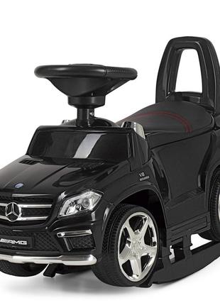 *каталка - толокар с родительской ручкой mercedes-benz (свет фар, музыка, mp3) арт. 3186-2 топ7 фото