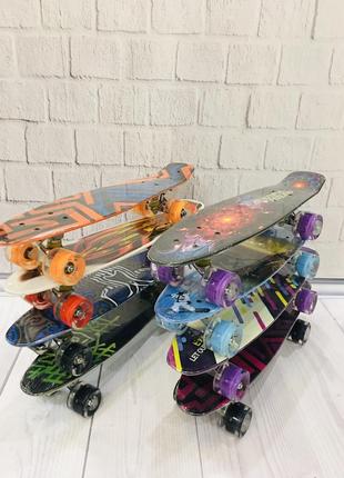 Скейт (пенни борд) penny board со светящимися колесами арт. 6510 топ4 фото