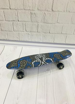 Скейт (пенни борд) penny board со светящимися колесами арт. 6510 топ