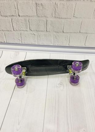 *скейт (пенни борд) penny board со светящимися колесами арт. 8740 топ3 фото