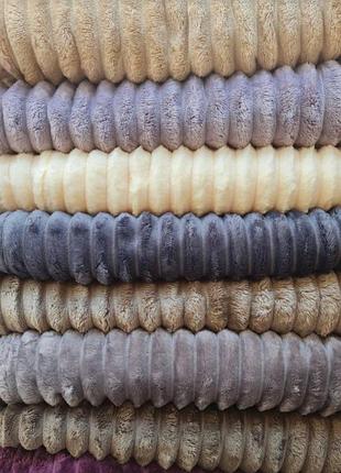 Плед-покрывало бамбук "шарпей" полоска 150*200 см виноградный цвет