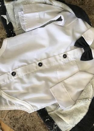 Піджак + сорочка боді для хлопчика немовля 1-3 міс 62р4 фото