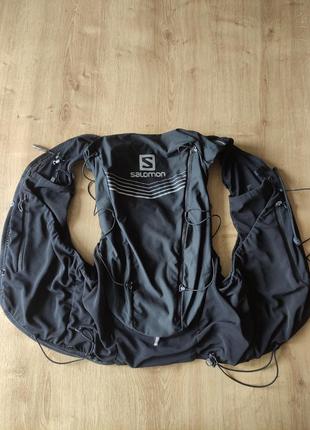 Крутий фірмовий біговій рюкзак-жилет salomon, франція, 12l.
