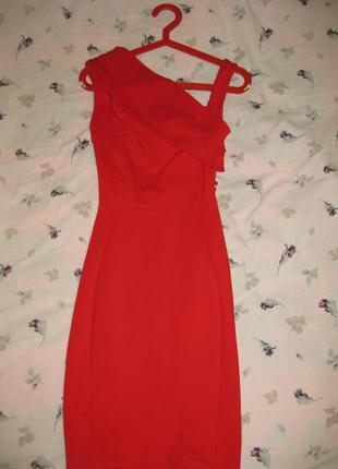 Вечернее выпускное красное платье2 фото