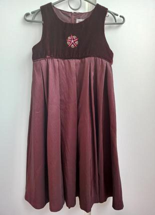 Святкова сукня плаття 👗 для дівчинки. оксамит і органза( 6 р. )1 фото