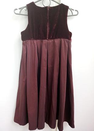 Святкова сукня плаття 👗 для дівчинки. оксамит і органза( 6 р. )4 фото