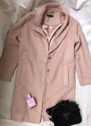Пальто женское демисезонное пальто пудра пудровое пальто на кнопках пальто dunnes