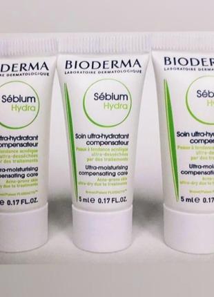 Bioderma sebium hydra зволожуючий крем для жирної комбінованої проблемної шкіри