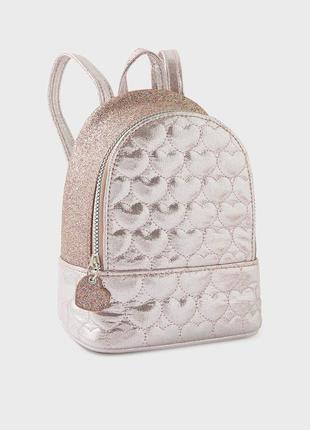 Дитячий рожевий рюкзак accessorize mini heart quilted b