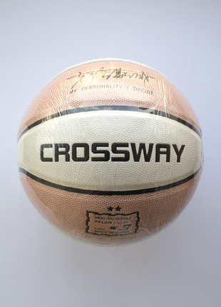 (відео) професійний баскетбольний м'яч crossway +насос, голка та сітка м'яч nike