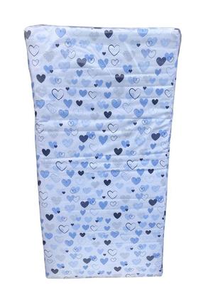 Матрас детский ортопедический baby comfort соня №8 (120*60*8 см)  сердечки голубые