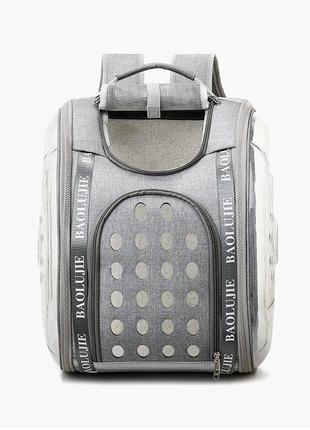 Сумка-рюкзак переноска baolujie для домашніх тварин (кошок, собак, кроликів) (код: iba019s)3 фото