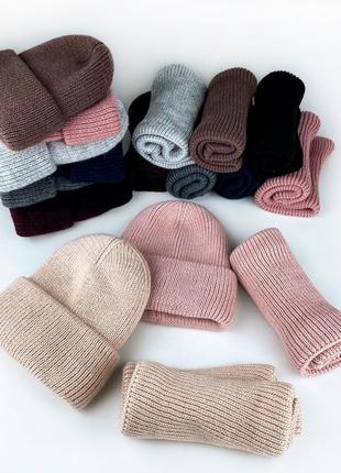Зимова шапка. зимовий комплект шапка та хомут. зимняя шапка. зимний комплект шапка и хомут