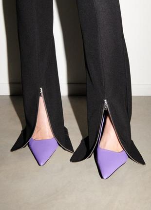 Модний колір шикарні туфлі на високих підборах фіолетового кольору reserved 36 р