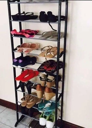 Органайзер, полиця для зберігання взуття на 30 пар amazing shoe rack1 фото