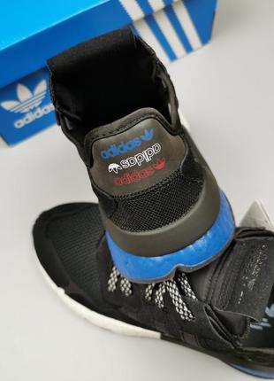 Кроссовки оригинал adidas originals nite jogger black/blue fw53316 фото