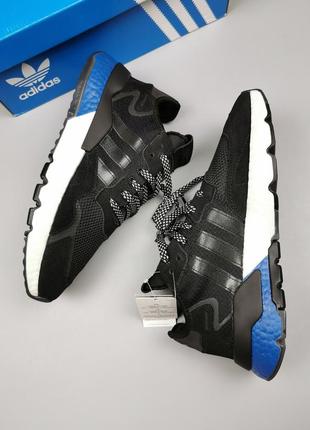 Кроссовки оригинал adidas originals nite jogger black/blue fw53315 фото