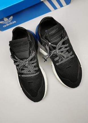 Кроссовки оригинал adidas originals nite jogger black/blue fw53312 фото