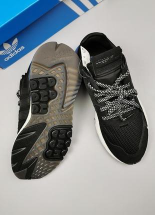 Кроссовки оригинал adidas originals nite jogger black/blue fw53318 фото