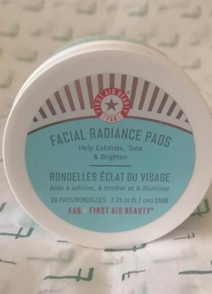 First aid beauty facial radiance pads кислотные диски для лица, 28 шт.2 фото