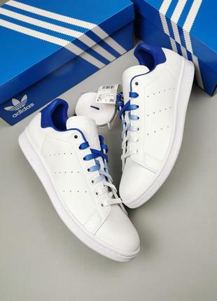 Кроссовки оригинал adidas originals stan smith white/blue ef4690