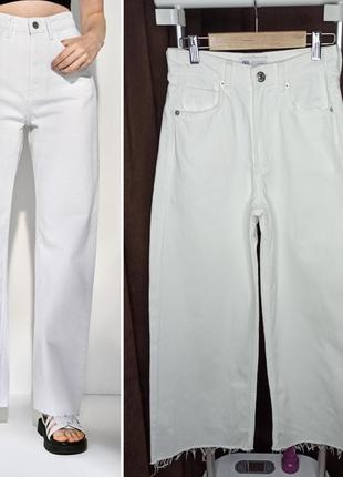 Білі джинси - кюлоти від зара.