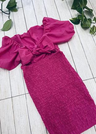 Роскішна сукня резинка кольору фуксія, платье по фигуре5 фото
