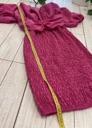 Роскішна сукня резинка кольору фуксія, платье по фигуре6 фото