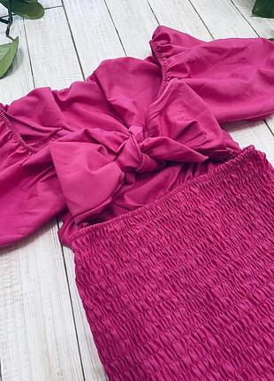 Роскішна сукня резинка кольору фуксія, платье по фигуре7 фото