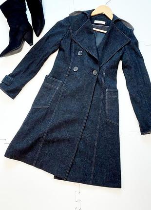 Жіноче довге кашемірове пальто темно-сірого кольору від бренду susana monako