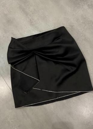 Атласная шёлковая юбка zara1 фото