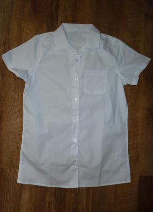 Новая белая рубашка на девочку f&f на 13-14 лет2 фото