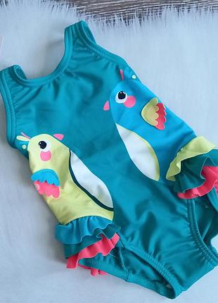 Суцільний яскравий купальник