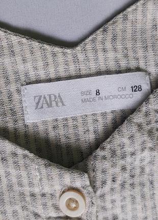 Костюм на дівчинку з льону zara, розмір 128 та 1524 фото