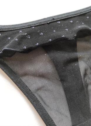 Стрінги прозора сіточка чорні трусики труси прозрачная сеточка черная трусы секси эротик сексі сексуальна білизна эротическое белье3 фото