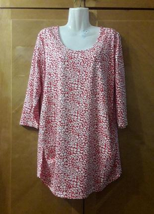 Брендова нова хлопкова футболка з довгими рукавами лонгслів туніка р. 18 від matalan papaya