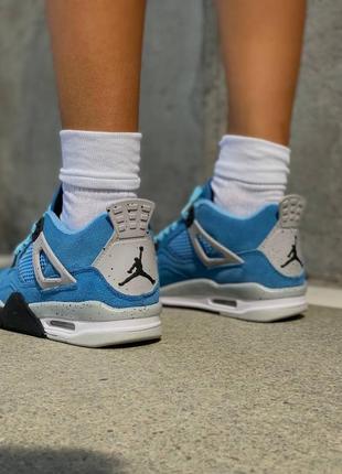 Кросівки жіночі найк аір джордан 4 сині nike jordan 4, кроссовки женские найк джордан7 фото