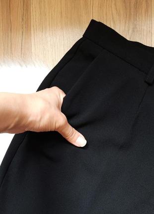 2 вещи по цене 1. стильные черные прямые шерстяные брюки со стрелками на высокой посадке a woman5 фото